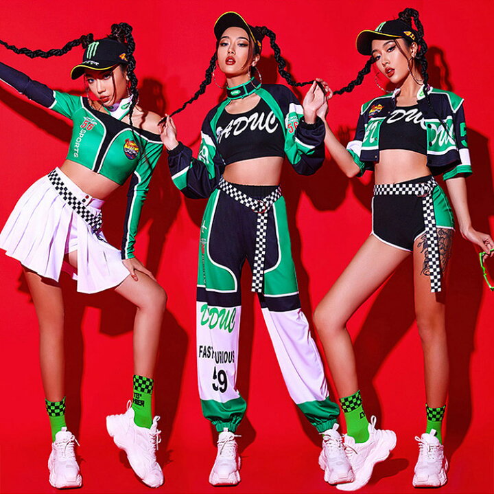 楽天市場 ダンス衣装 レディース セットアップ K Pop 演出服 緑 黒 パンツ スカート ジャケット タンクトップ 半袖 長袖 へそ出し セクシー ジャズダンス 韓国 大人 グリーン ダンス 衣装 Jazz ステージ衣装 ヒップホップ おしゃれ 舞台服 練習着 団体 ダンスウェア 上下