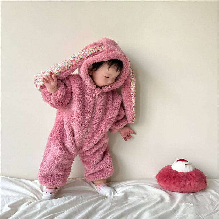 楽天市場】パジャマ 着ぐるみ うさぎ ロンパース ベビー服 子供 ウサギ 