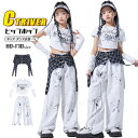 k-pop 衣装 キッズダンス衣装 白 女の子 へそ出し トップス ホワイト ズボン セットアップ 白 tシャツ カーゴパンツ …