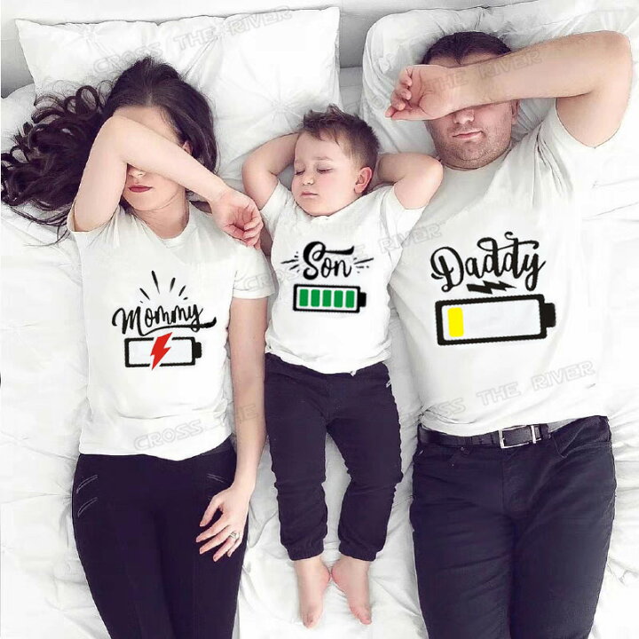 楽天市場】親子 ペアtシャツ 親子コーデ tシャツ 親子 ペアルック 電池 