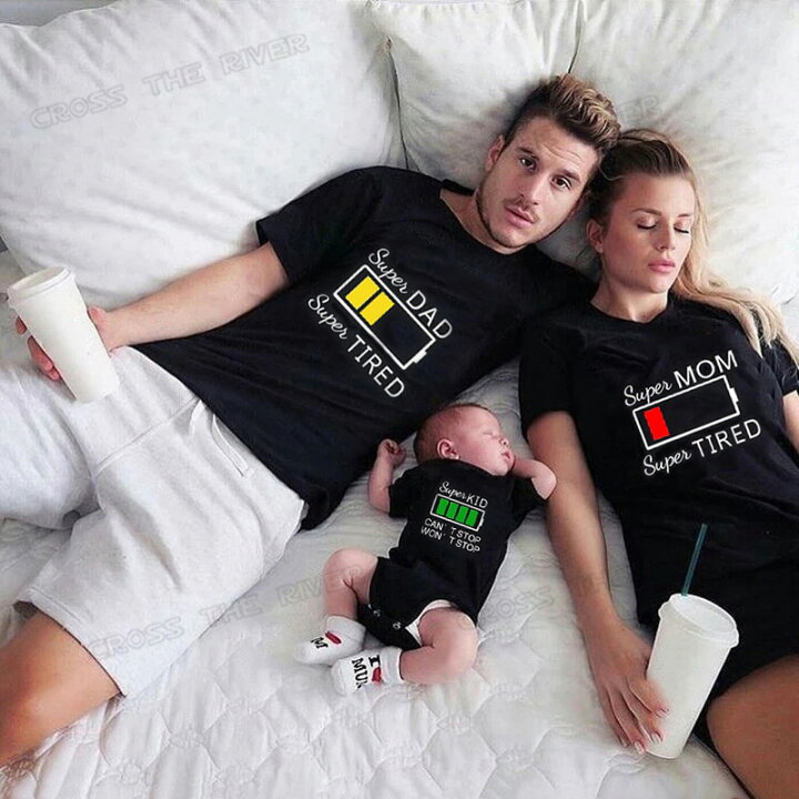 楽天市場】親子 ペアルック 電池 tシャツ リンクコーデ 親子 セット 