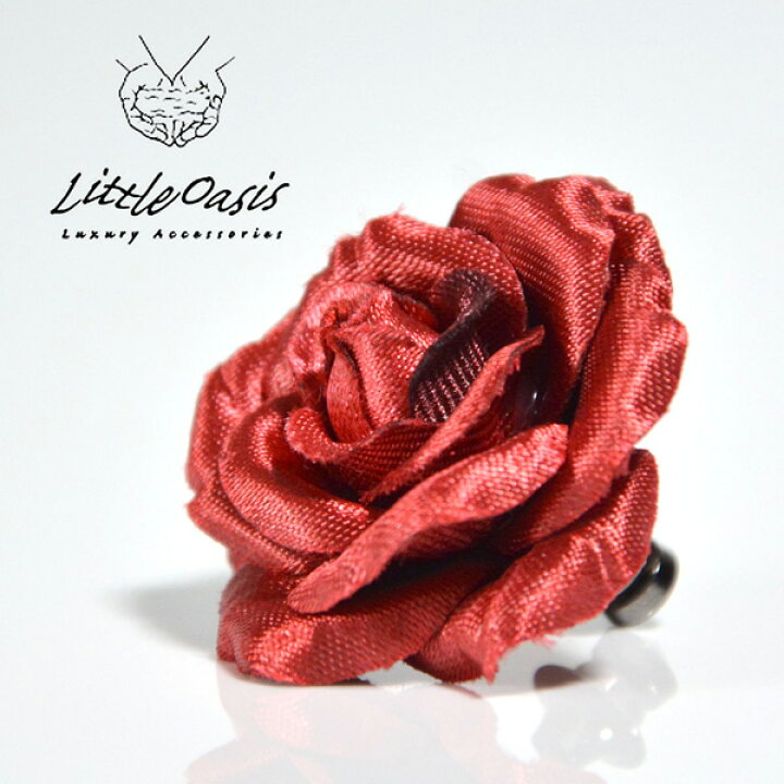 111 Bl Little Oasi バラ パーティー ブルー青 ブローチ ブートニエール メンズ ラペルピン 光沢 結婚式 薔薇 造花 本店は Oasi