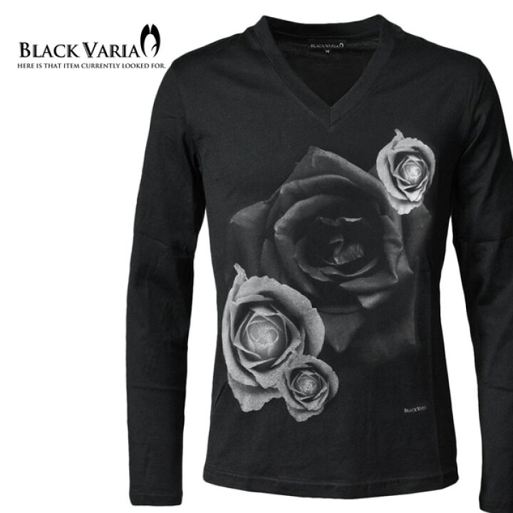 楽天市場】Tシャツ 薔薇 バラ 薔薇柄 バラ柄 花柄 Vネック 長袖 T 