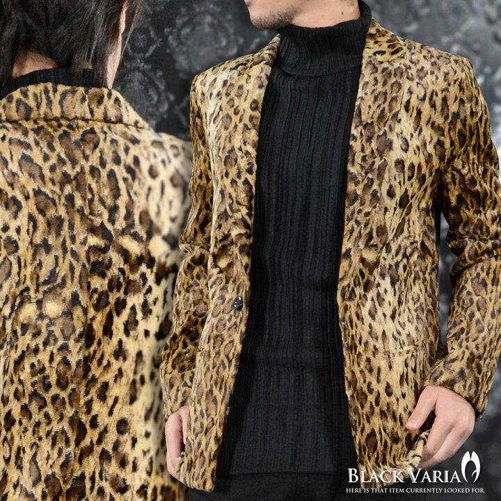 楽天市場】カットジャケット 豹柄 ヒョウ アニマル ファー メンズ  