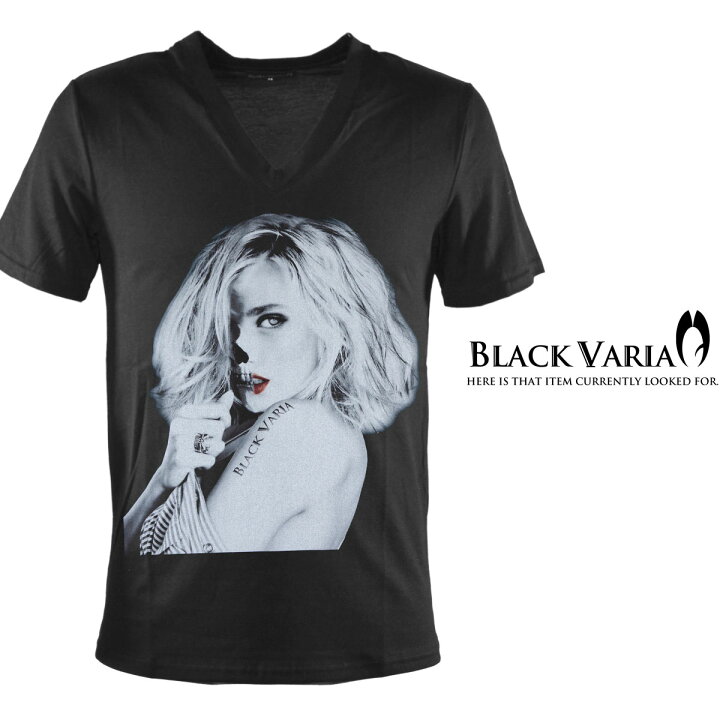 楽天市場】Vネック Tシャツ ガール セクシー スカル レディ フォト 