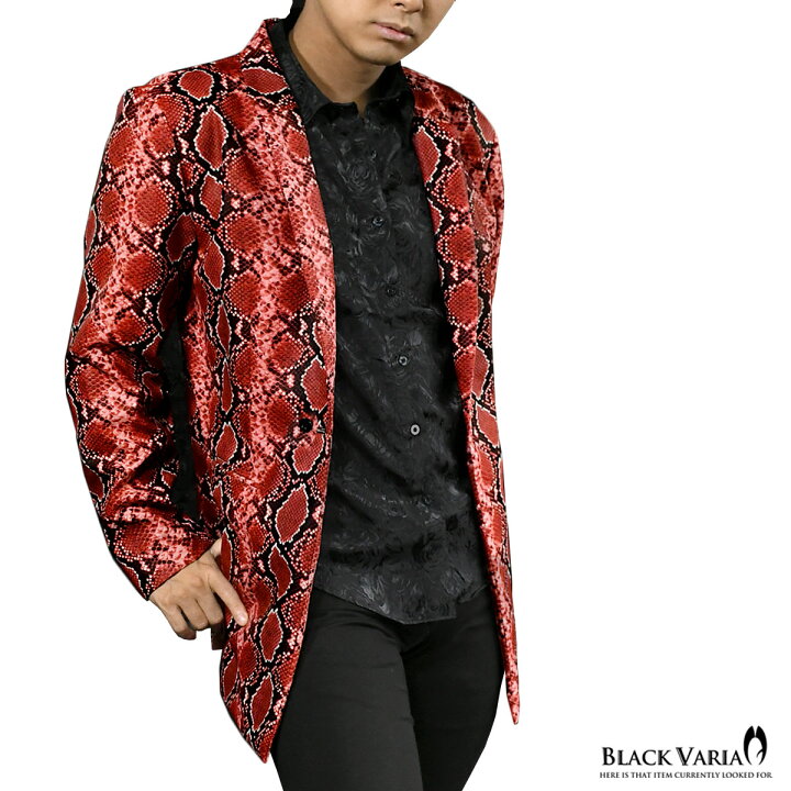 楽天市場】ロングジャケット フェイクレザー パイソン 蛇 メンズ 合成  