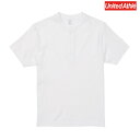 Tシャツ United Athle ユナイテッドアスレ 5.6oz ヘンリーネック 半袖 スポーツ 厚手 無地 スポーツ ダンス シンプル メンズ 500401 ファッション おしゃれ (ホワイト白) 500401