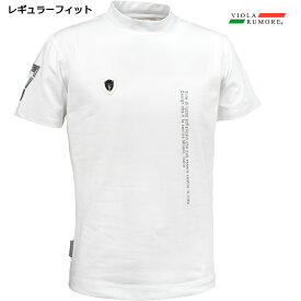 VIOLA rumore ヴィオラ ビオラ Tシャツ モックネック シンプル メンズ 半袖Tシャツ mens(ホワイト白) 31318