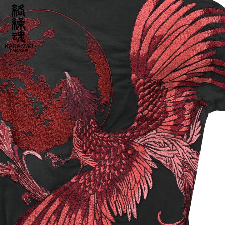 楽天市場】からくり魂 絡繰魂 粋 鳳凰 クルーネック 半袖Tシャツ 和柄 