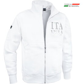 VIOLA rumore ヴィオラ ビオラ ジャケット 裏起毛 ジップアップ ロゴジャガード メンズ ブルゾン mens(ホワイト白) 52131