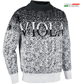 VIOLA rumore ヴィオラ ビオラ ニット セーター モックネック グラデーション メンズ mens(ブラック黒) 52135