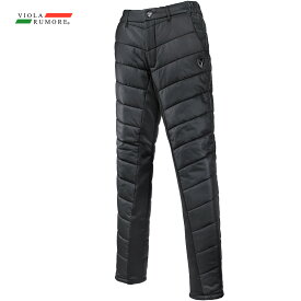 VIOLA rumore ヴィオラ ビオラ 薄中綿パンツ PUレザー 防寒 ゴルフ メンズ ロングパンツ ボトム mens(ブラック黒) 52105