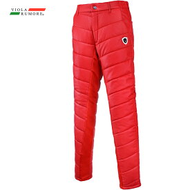 VIOLA rumore ヴィオラ ビオラ 薄中綿パンツ PUレザー 防寒 ゴルフ メンズ ロングパンツ ボトム mens(レッド赤) 52105