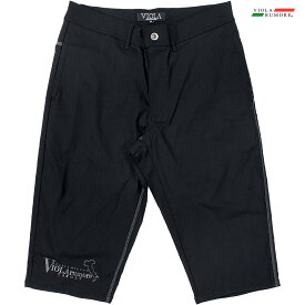 VIOLA rumore ヴィオラ ビオラ 7分パンツ ステッチ ストレッチ メンズ ボトム mens(ブラック黒ホワイト白) 52305