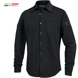 VIOLA rumore ヴィオラ ビオラ カジュアルシャツ カットソー シンプル メンズ 長袖 men(ブラック黒) 52326