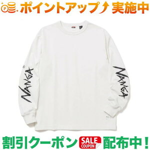 N[|zz(iK)NANGA ECOHYBRID SLV LOGO L/S TEE GRnCubh X[u S OX[ueB[ (WHT) |UNISEX