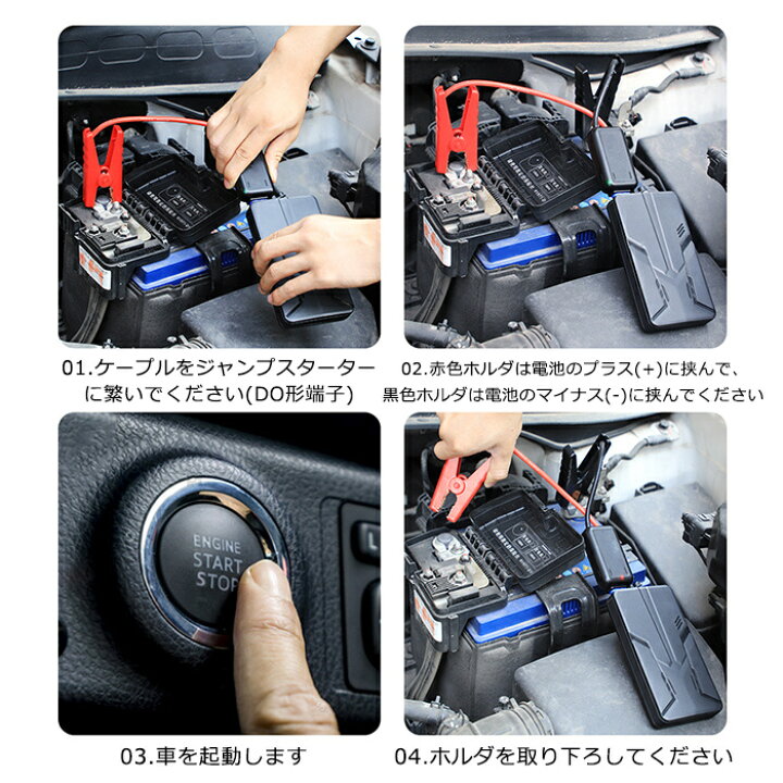 楽天市場 ジャンプスターター 12v モバイルバッテリー 大容量 100ah ポータブル電源 車用 バッテリー上がり バッテリーレスキュー エンジンスターター 非常用電源 充電器 Usb 車載 緊急用 災害用 スマホ Iphone Ipad Ledライト付き Debary
