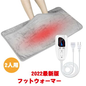 フットウォーマー 電気足温器 ホットマット 6段階温度調整 電気座布団 足元暖房 安全 省エネ 在宅勤務 テレワーク 柔らかい ぽかぽか 無地 足元 あったかグッズ ミニ 暖かい タイマー機能 洗