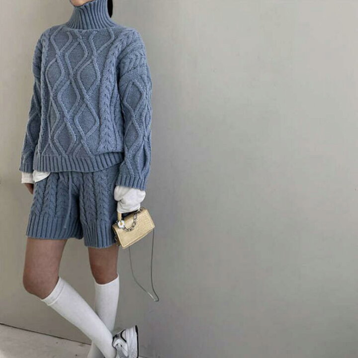 楽天市場】セットアップ レディース 秋冬 ニット ルームウェア  