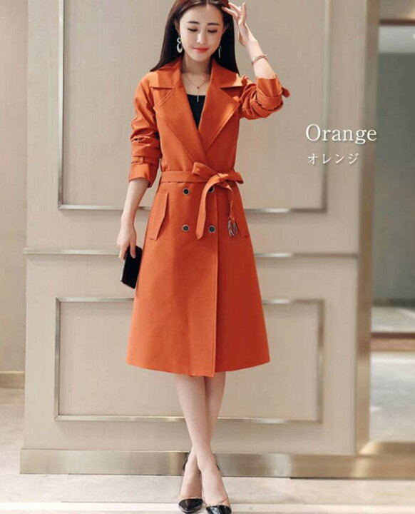 楽天市場】スプリングコート トレンチコート ジャケット ロング  