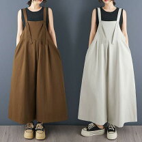 オールインワンサロペットパンツ ノースリーブ オールインワン パンツ ノースリーブ オールインワン レディース サロペット 体型カバー 大きいサイズ つなぎ ワイドパンツ オーバーオール サロぺ パンツ ボトムス ゆったり マタニティ 大人 抜け感 リラックス カジュアの通販は - 川の屋 通販サイト