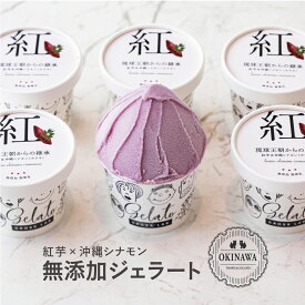 【無添加ジェラート｜沖縄｜紅芋×沖縄シナモン】 6個セット 無添加 CROSS TOKYO アイス アイスクリーム 紅いもアイス イタリアンジェラート スイーツ ジェラート アイスセット レストラン シェフ監修 ギフト 贈り物 誕生日 バレンタイン