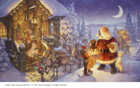 Santa Claus at The North Pole・クロスステッチ 図案 チャート 刺繍 手芸*Heaven&Earth*Scott Gustafson*