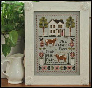 Mrs O'Leary's Dairy Farm�E�N���X�X�e�b�` �}�� �`���[�g �h�J ��|*Little House Needleworks*