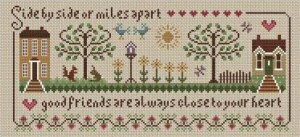 Friendship Sampler�E�N���X�X�e�b�` �}�� �`���[�g �h�J ��|*Little Dove Designs*