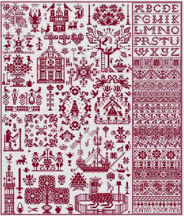 楽天市場 Bois Le Duc クロスステッチ 図案 チャート 刺繍 手芸 Long Dog Samplers クロスステッチ Fabric