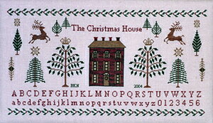 THE CHRISTMAS HOUSE SAMPLERENXXeb` } `[g hJ |*BLUE RIBBON DESIGNS*