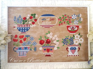 4th OF JULY in Cup�E�N���X�X�e�b�` �}�� �`���[�g �N���X�}�X �h�J ��| Cuore E Batticuore