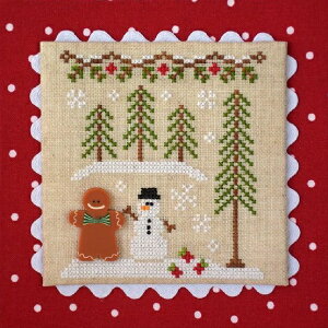 Gingerbread Boy and Snowman�E�N���X�X�e�b�` �}�� �`���[�g �h�J ��|*Country Cottage Needleworks*