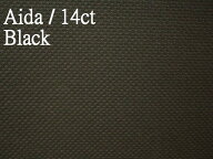 切り売り 半幅53×10センチ単位 クロスステッチ 布 アイーダ 14ct Black ツバイガルト Aida (Zweigart 37…