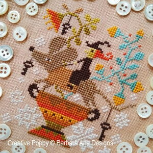 Witch Ride?�E�N���X�X�e�b�` �}�� �`���[�g �h�J ��|*Barbara Ana Designs*