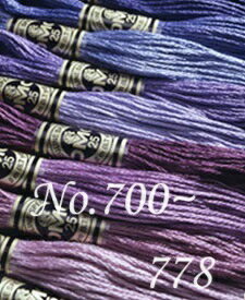DMC 25番 刺繍糸　700番台　700番～778番