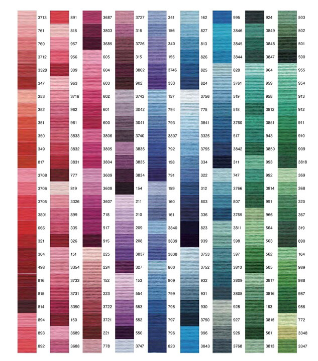 楽天市場】DMC 25番 刺繍糸 全色セット : クロスステッチ Fabric