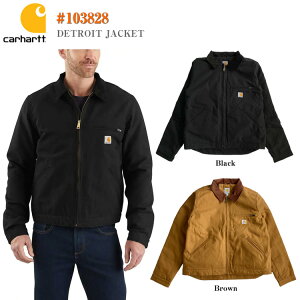 �yCarhartt�z�J�[�n�[�g 103828 DETROIT JACKET �f�g���C�g �W���P�b�g ���[�N�W���P�b�g �_�b�N �u�����P�b�g���C�� �u���b�N �u���E�� J001 �H�~ �����Y �j�� Men's rugged jacket with a warm blanket lining