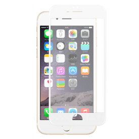 クロスフォレスト iPhone6 Plus / iPhone6s Plus用 液晶保護 ガラスフィルム 3Dフルカバー(全面)タイプ アンチグレア ホワイト