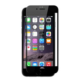 クロスフォレスト iPhone6 / iPhone6s用 液晶保護 ガラスフィルム フルカバー(全面)タイプ ブラック
