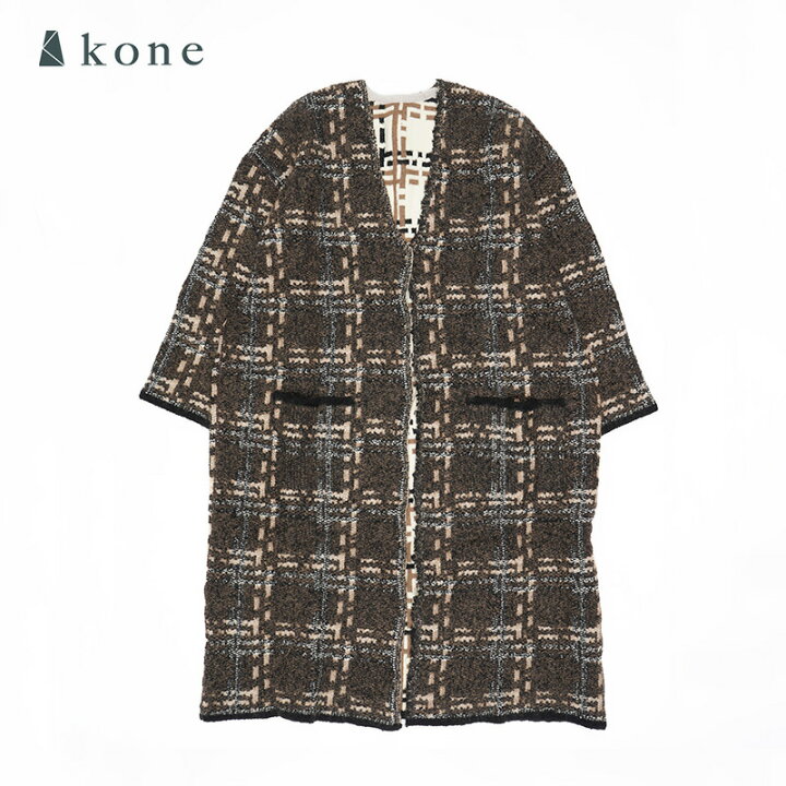 楽天市場】kone - jacquard reversible gown coat - ジャガード  