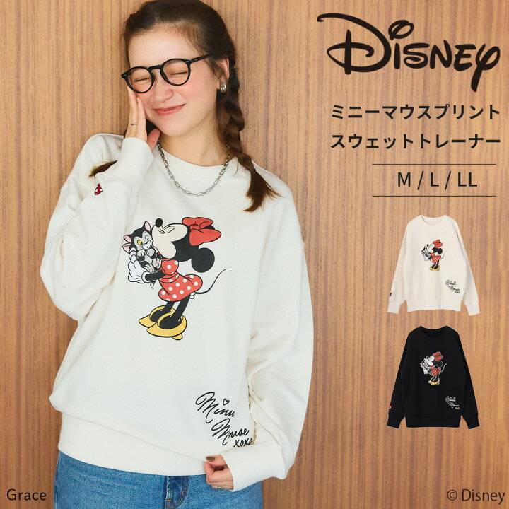 楽天市場】Disney ディズニー ミニーマウス プリント スウェット 