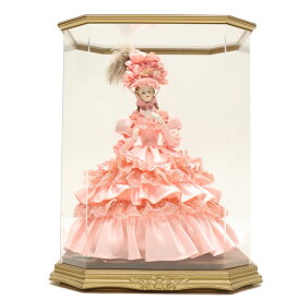 アウトレット品 ケース入り フランス人形 BRK-604 ピンク ビスクロマン 仏蘭西人形 高さ47cm (24a-ya-0594) インテリア ディスプレイ 見切処分品