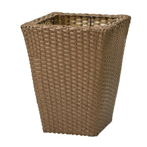 インテリア ポットカバー プラ編プランター 4050 ライトブラウン(1個入り)高さ50cm (P210-gx4050-8) (代引き不可) ケンガイ鉢7号用鉢カバー ディスプレイ