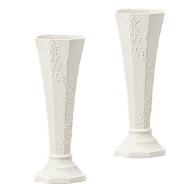花瓶 フラワーベース Ceramic Display FLOWER LINE II フラワー ライン white （2個入り） [120-554-100] [p75] ストーンウェア （代引き不可） インテリア ディスプレイ