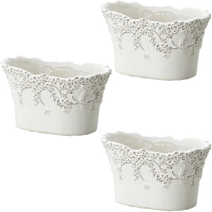 �ԕr �t�����[�x�[�X Ceramic Display FLOWER LINE �t�����[ ���C�� white �i3����j [120-566-100] [p76] �X�g�[���E�F�A �i������s�j �C���e���A �f�B�X�v���C