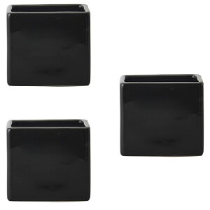 �ԕr �t�����[�x�[�X Ceramic Gift Color VASE Cube �J���[ �x�[�X �L���[�u black �i3����j [144-778-800] [p95] �X�g�[���E�F�A �i������s�j �C���e���A �f�B�X�v���C