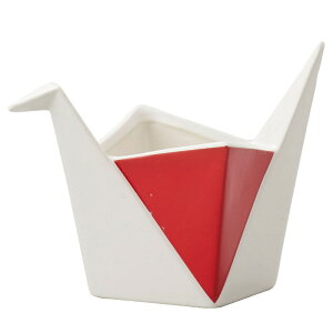 �ԕr �t�����[�x�[�X Ceramic Gift ORIZURU �I���d�� white �i1����j [175-313-156] [p101] �X�g�[���E�F�A �i������s�j �C���e���A �f�B�X�v���C
