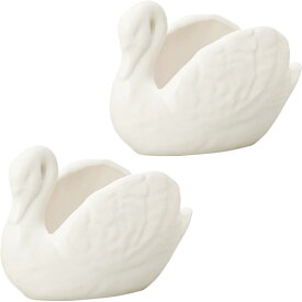 花瓶 フラワーベース Ceramic Gift swan スワン white （2個入り） [179-002-100] [p97] ストーンウェア （代引き不可） インテリア ディスプレイ