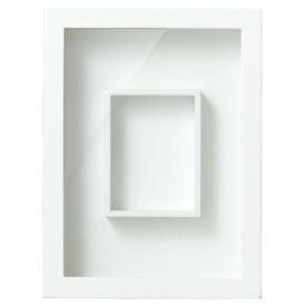 花瓶 フラワーベース Frame BOX frame Double ボックスフレームダブル white （1個入り） [680-852-102] [p173] MDF （代引き不可） インテリア ディスプレイ